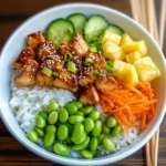 Hawaiian Inspired Chicken Poke Bowl Full of Flavorful Joy
