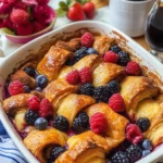 Overnight Croissant French Toast Casserole (video)